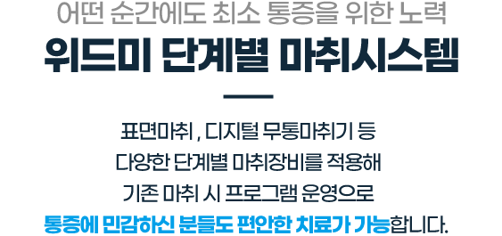 3단계 무통 마취 시스템